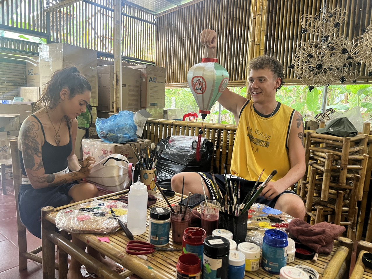 making lantern and paiting class 31/7/2024
